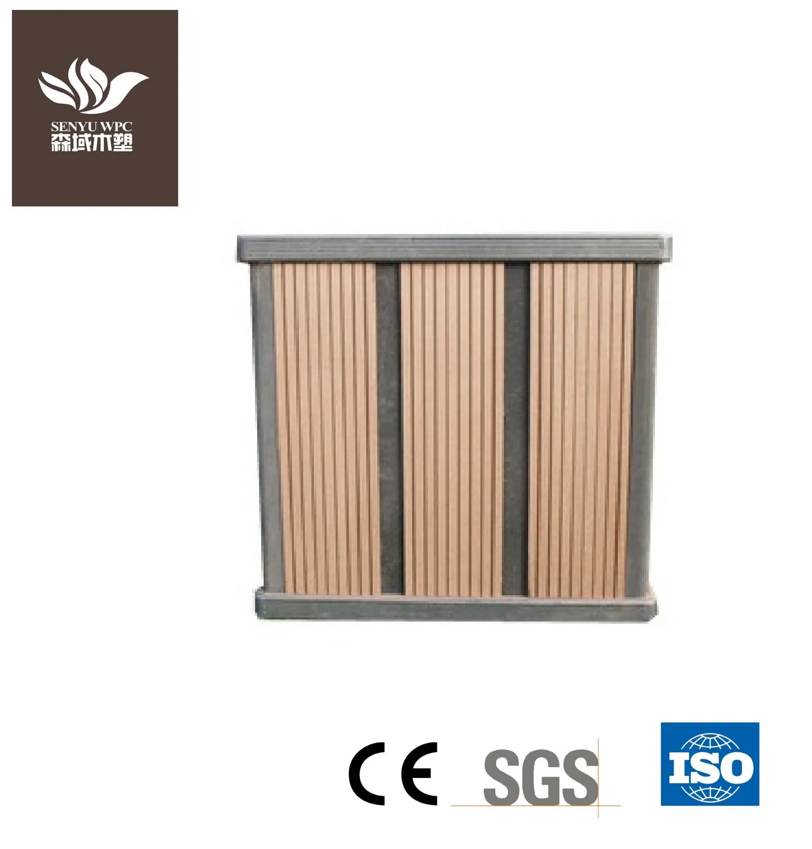 Outdoor Park Garden Flower Pot with WPC Decking Aluminium Alloy