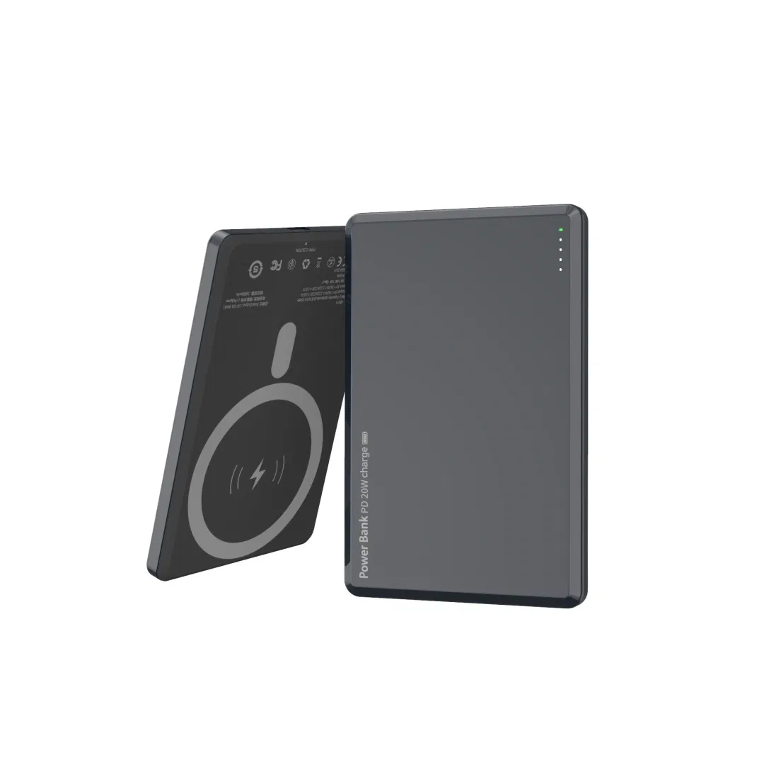 Portable Ultra-Thin Type-C Fast Wireless Charging 5000mAh 15W Magnetic Power Bank for Mobile Phone