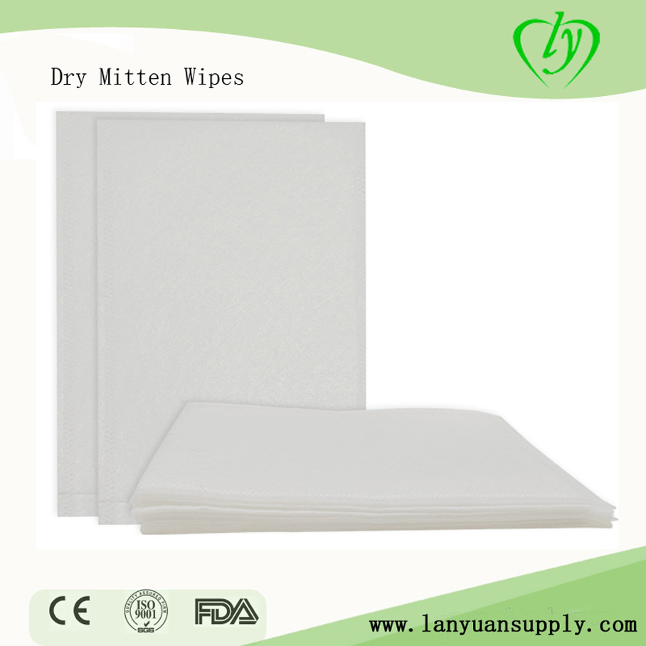 White Disposable Molton Wash Glove Wipes