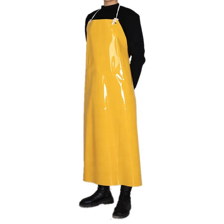 PU PVC Apron Plastic Polyurethane Waterproof White Butchery Wipeable Aprons TPU Apron