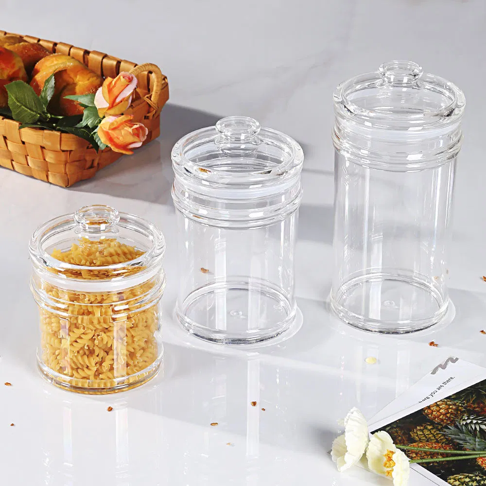 Geometric Storage Jars with Textured/Smooth Lids: 3 Styles, BPA-Free, Sugar/Creamer Pots