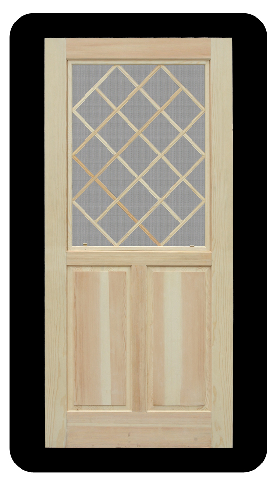 Screen Door Mosquito Net Finger Cedar Hinged Screen Door Wooden Screen Door