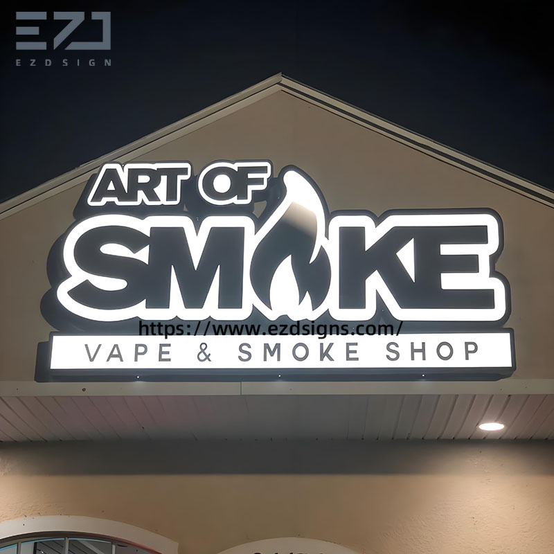 Dispensary Vapor C-B-D Tobaco Shop Sign for Outdoor Store Front Advertising