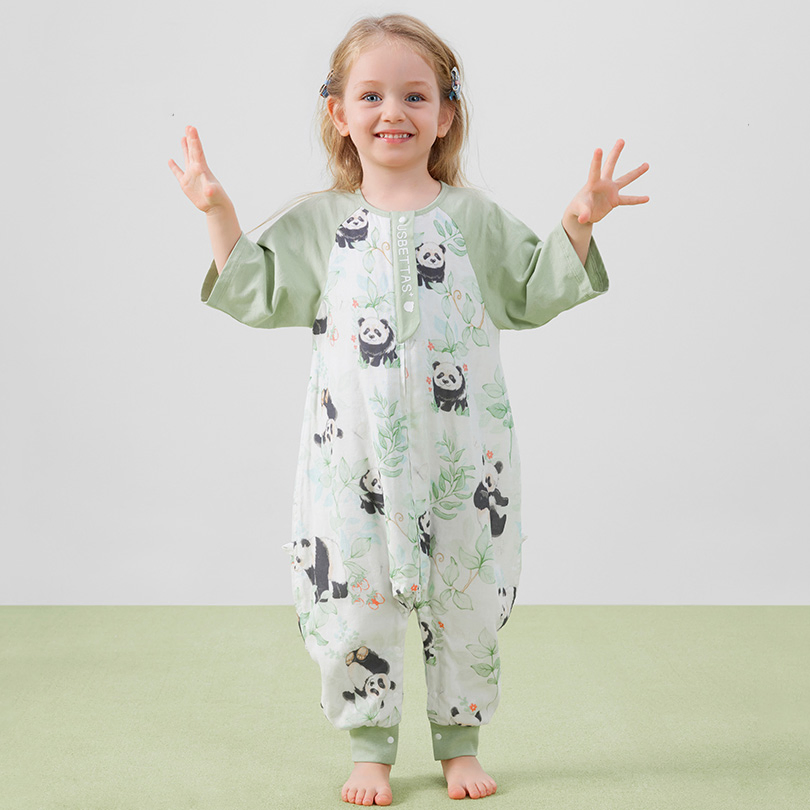 Global Baby Sleep Sack Manufacturer Soft Bamboo Cotton Adjustable Footed Sleeping Bag for 12 18 Months