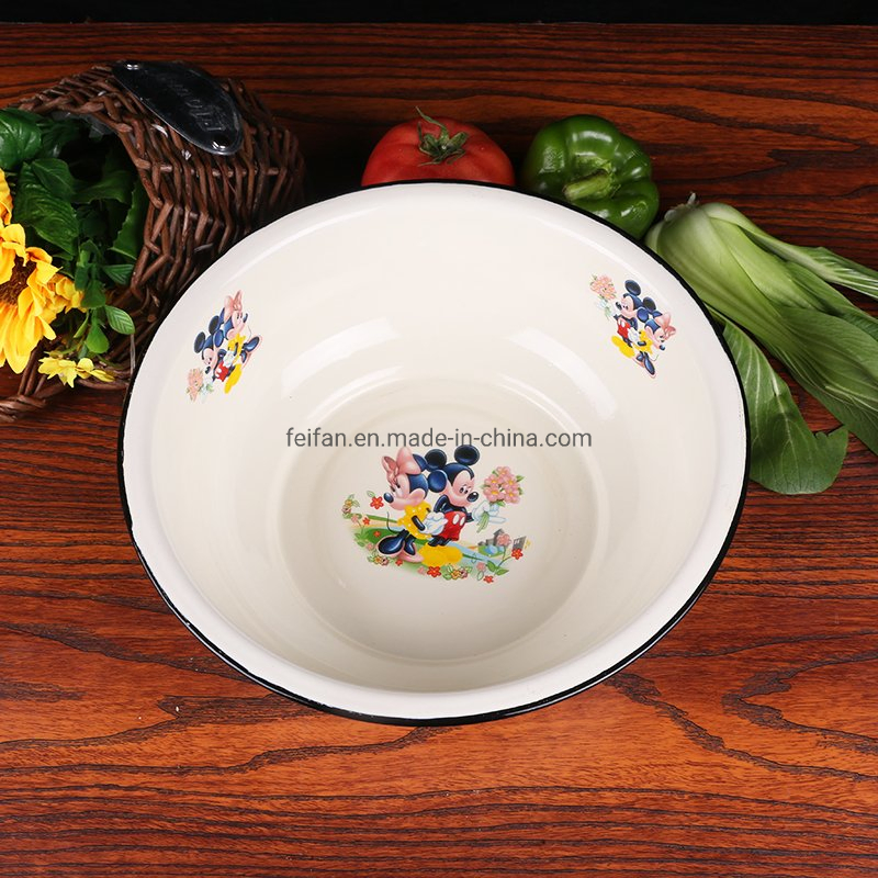 Cartoon Decor Design Enamel Wash Basin/Deep Basin