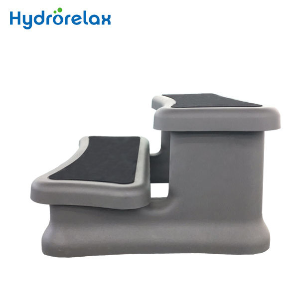 Hy Contemporary Grey 2 Steps PP Material Hot Tub Low Step Bathtub Black SPA Step