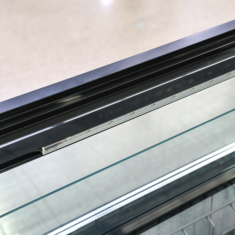 Supermarket Island Freezer Quick Frozen Cooked Food Large Window Display Cabinet Chest Deep Freezer Commercial Refrigerator