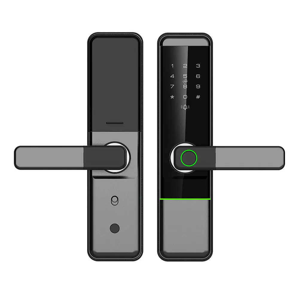 Smart Digital Door Lock with Fingerprint Password Card Key and Doorbell