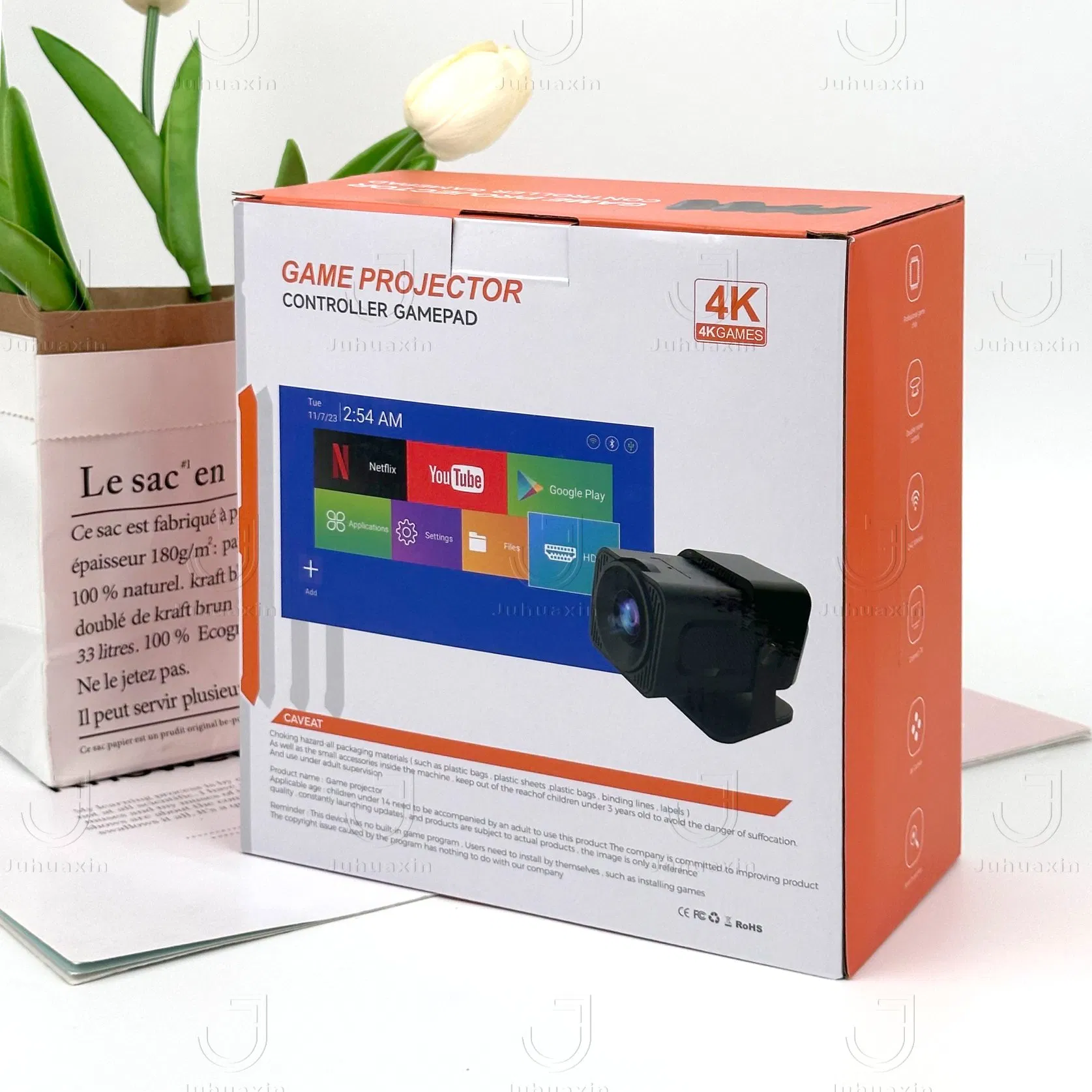 2025 Wholesale Price OEM Christmas Gift Game Projector Multifunctional Smart Projection Portable Mini Version Game Projector for Entertainment