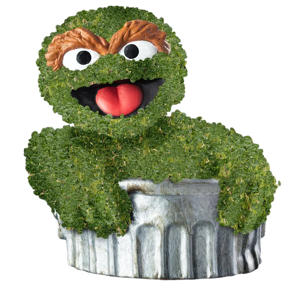 Sesame Street Oscar The Grouch Chia Pet Handmade Decorative Planter