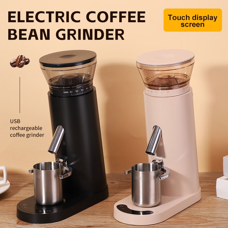 40mm Titanium Burr Electric Coffee Grinder Machine, 19 Gears Thickness Adjustment Coffee Beans Grinder for Drip, French Press & Cold Brew