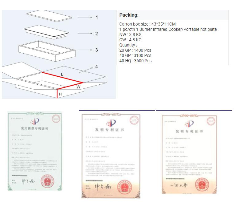 H-One Tuya APP Control 1 Burner Ceramic Infrared Cooktop