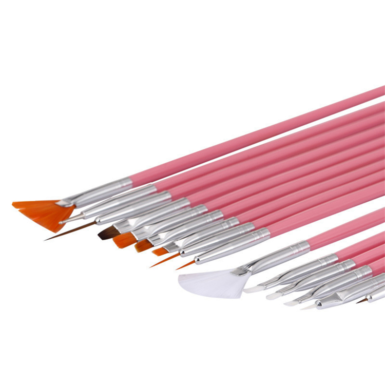 14PCS Private Logo Nail Art Painting Drawing Brush Kit, Nail Tool Products Set for Nail Salon