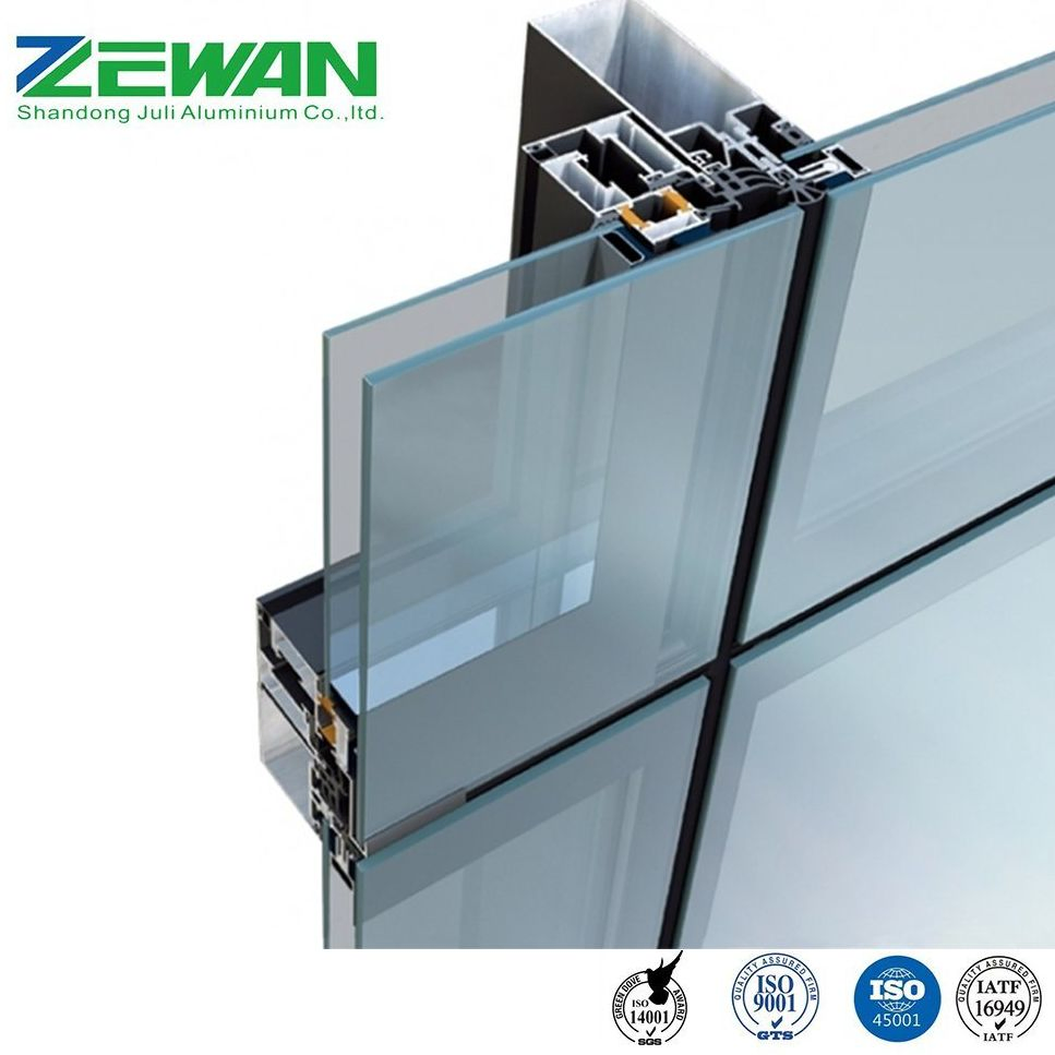 6063 T5 Aluminum Extrusion Curtain Wall Profile Aluminum Material
