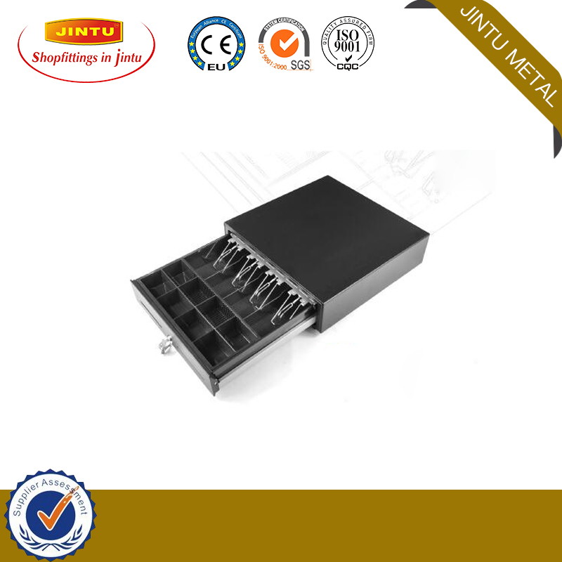 Metal Mini POS Manual Push Open Cash Register Drawer Lock Box Safe Rj11 405