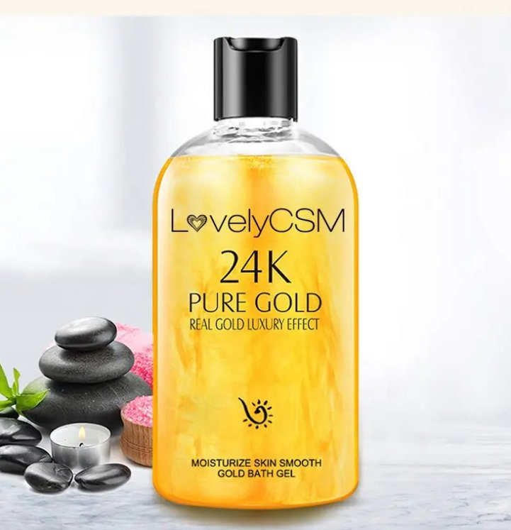 Online Wholesale in Stock Shower Gel 24K Female Men's Liquid Soap Gold Private Label Body Fragrance Hotel Natural Adults Hotel Travel SPA Home Washing Gel