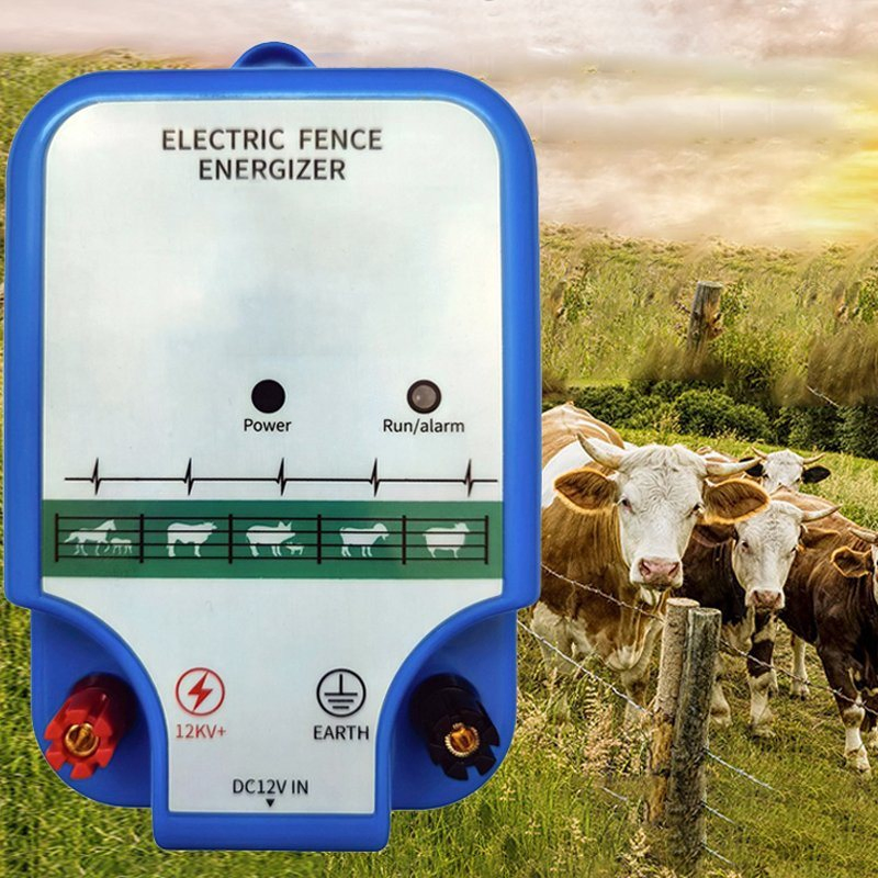 DC12 Volt Solar and Battery Electronic Fence Energizer for Electric Fence System Farm Horse Cattle Sheep Detector