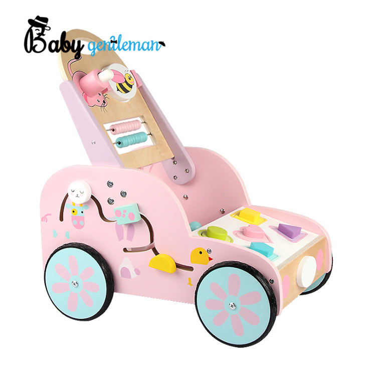 Factory Wholesale Activity Fun Wooden Push Walker for Kids Z16169e