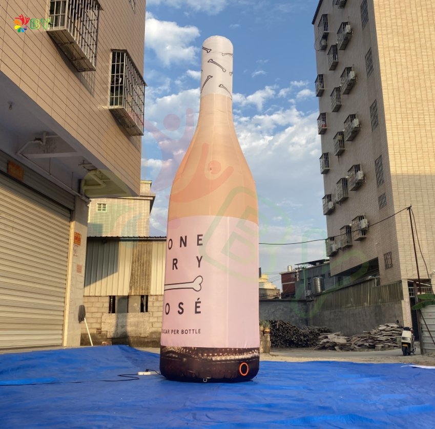 Outdoor Inflatable Wine Bottle for Advertising, Inflatable Drink Beer Bottle Inflatable Giant Champagne Bottle Model for Sale