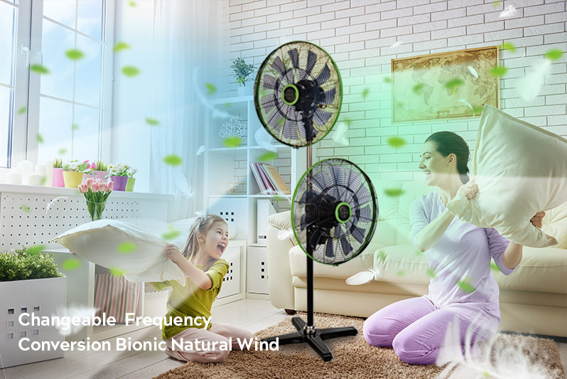 Напольный вентилятор NAKKA 18 дюймов с двумя моторами и пультом