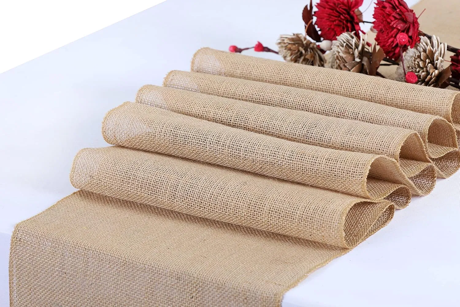 100% Natural Jute Rustic Hessian for Merry Christmas Xmas Table Runner