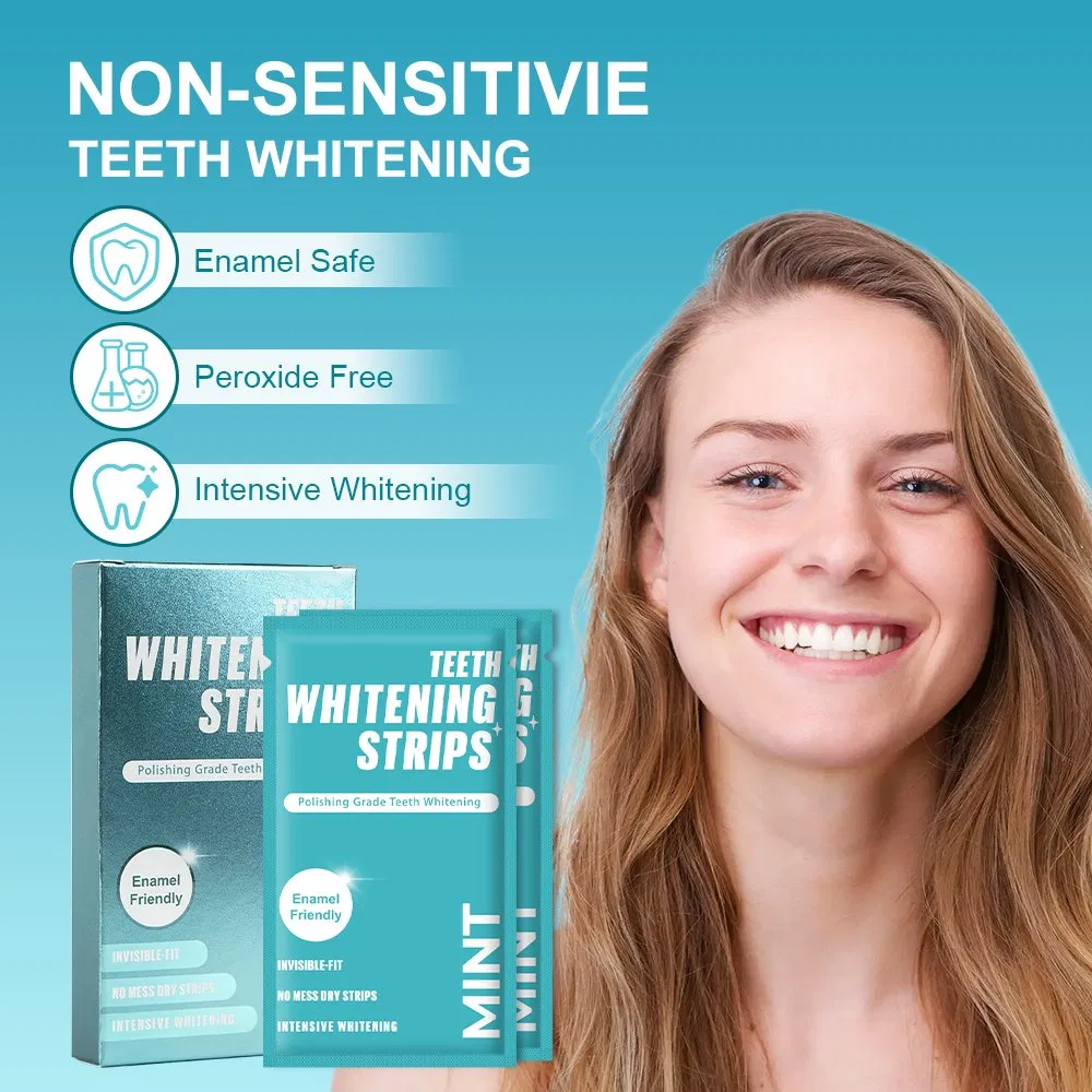 Wholesale Teeth Whitening Strips 7pairs Invisible Strong Viscosity Whitening Dry Strips