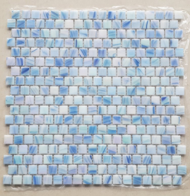 Мозаика из стекла Blue Iridium, 20x20 мм