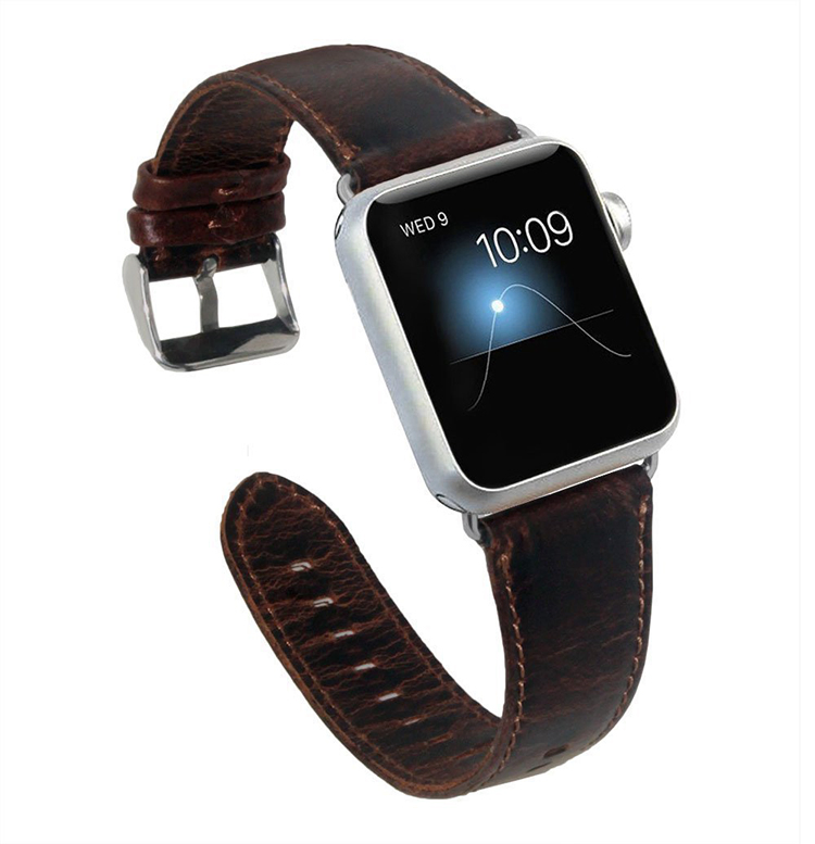 38mm 42mm Cheap Price Good Quality Vintage Crazy Horse Leather Watch Strap for Apple Watch