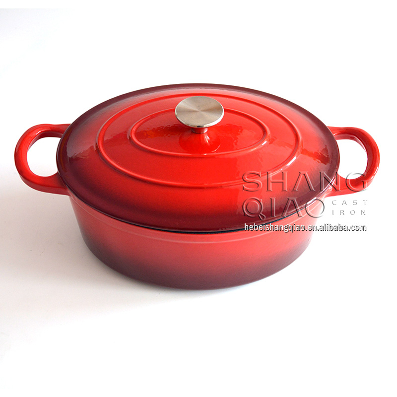 Эмалированный чугунный жаровня овальная для плиты