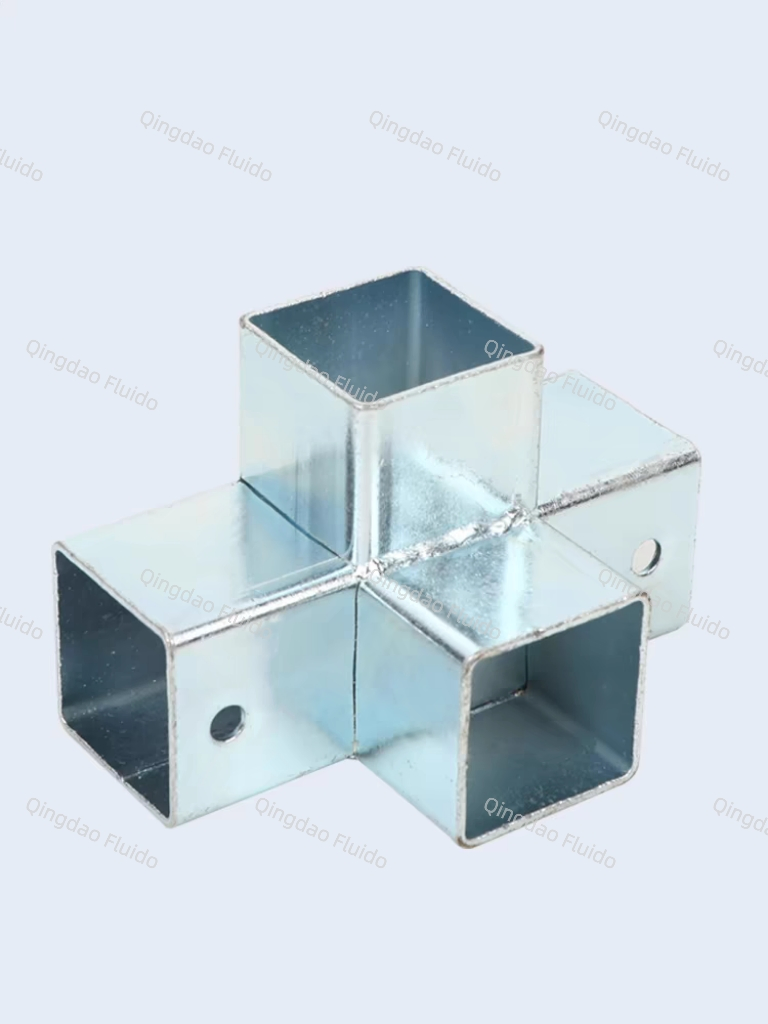 Square Pipe Connector for Assembling Industrial-Style Furniture