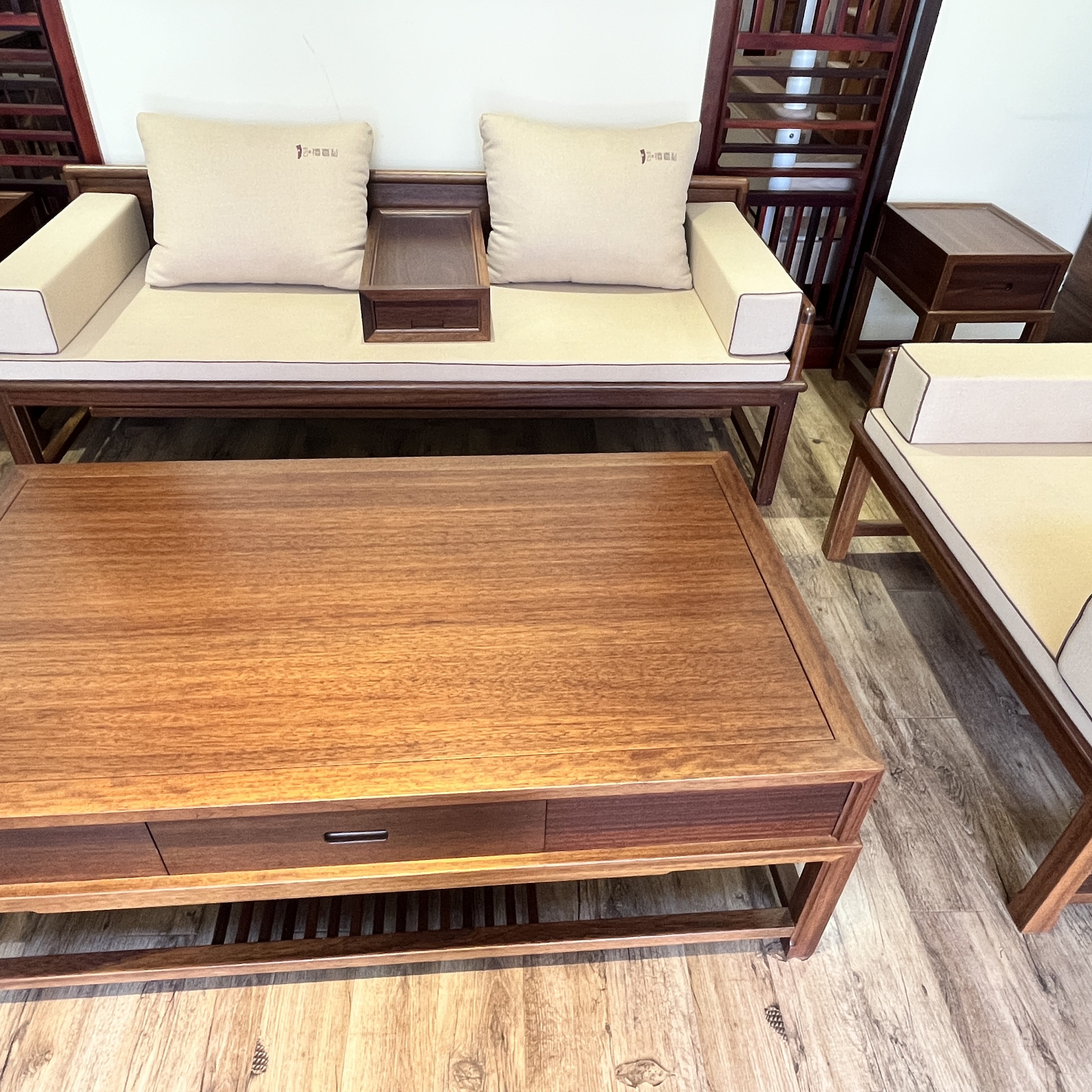 Диван массив дерева китайский стиль многофункциональный