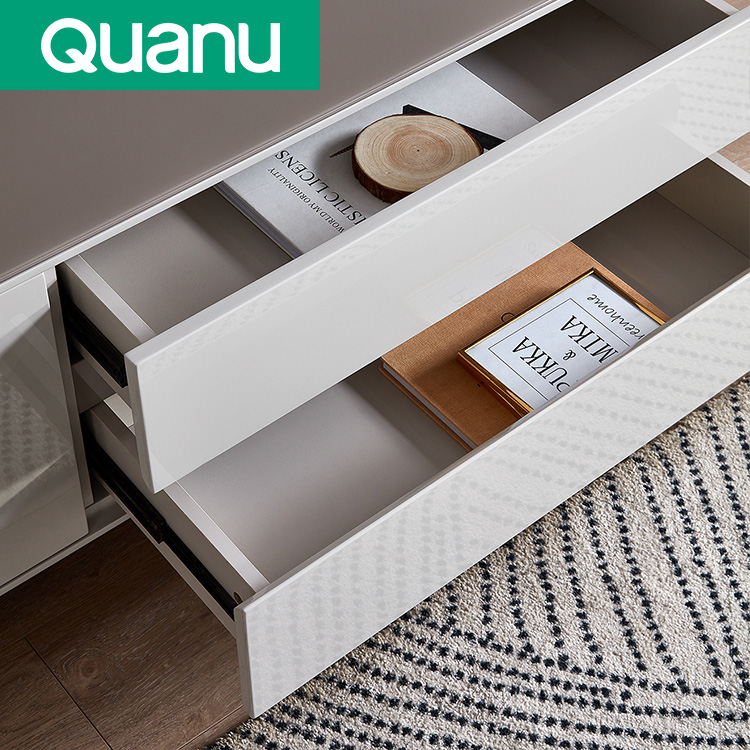 Столик журнальный деревянный глянцевый 2 ящика