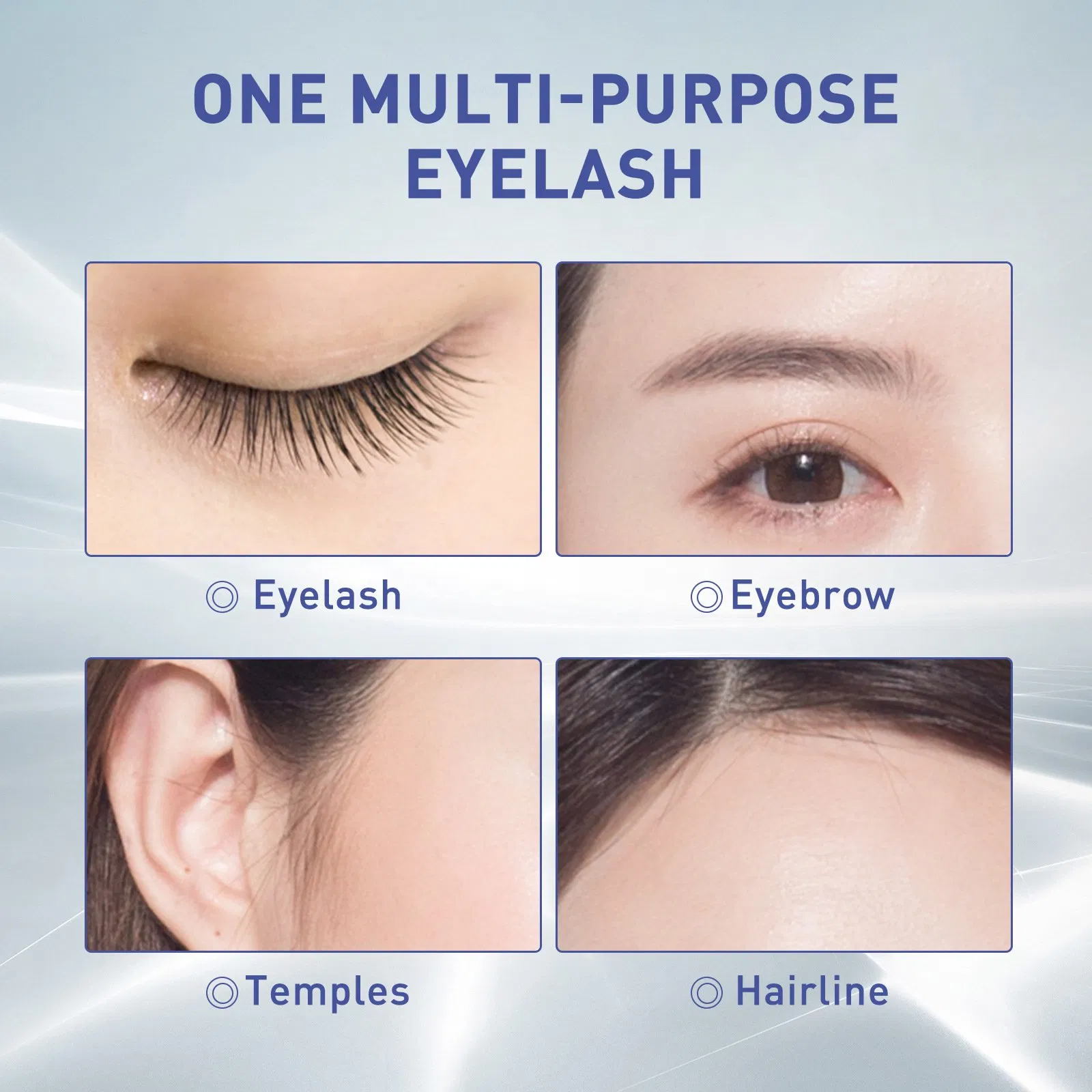 Private Label Eyelash Growth Enhancer Brow Serum with Biotin & Peptides for Long Thick Lashes and Eyebrows