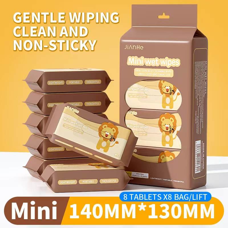 OEM Mini 99.9% Pure Water Cleaning Wet Wipes for Baby Sensitive Skin Flushable Wipes Wet Cleansing Cloths