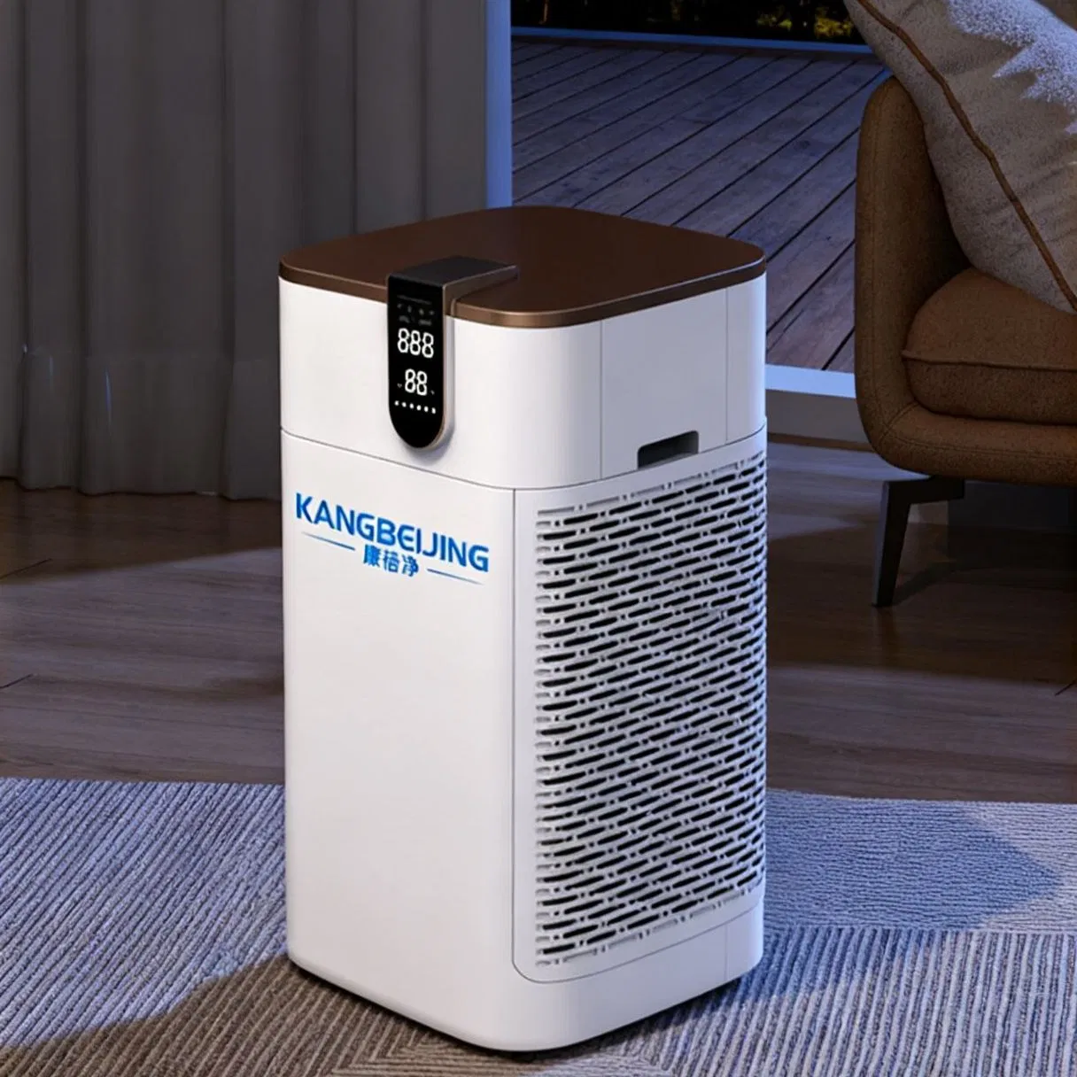 New Smart Home Plasma Air Purifier with Wheels&HEPA Filter, Household Portable, Eco-Friendly, Sleep Aid, Child Lock, OEM ODM China Factory, Kj-15ba