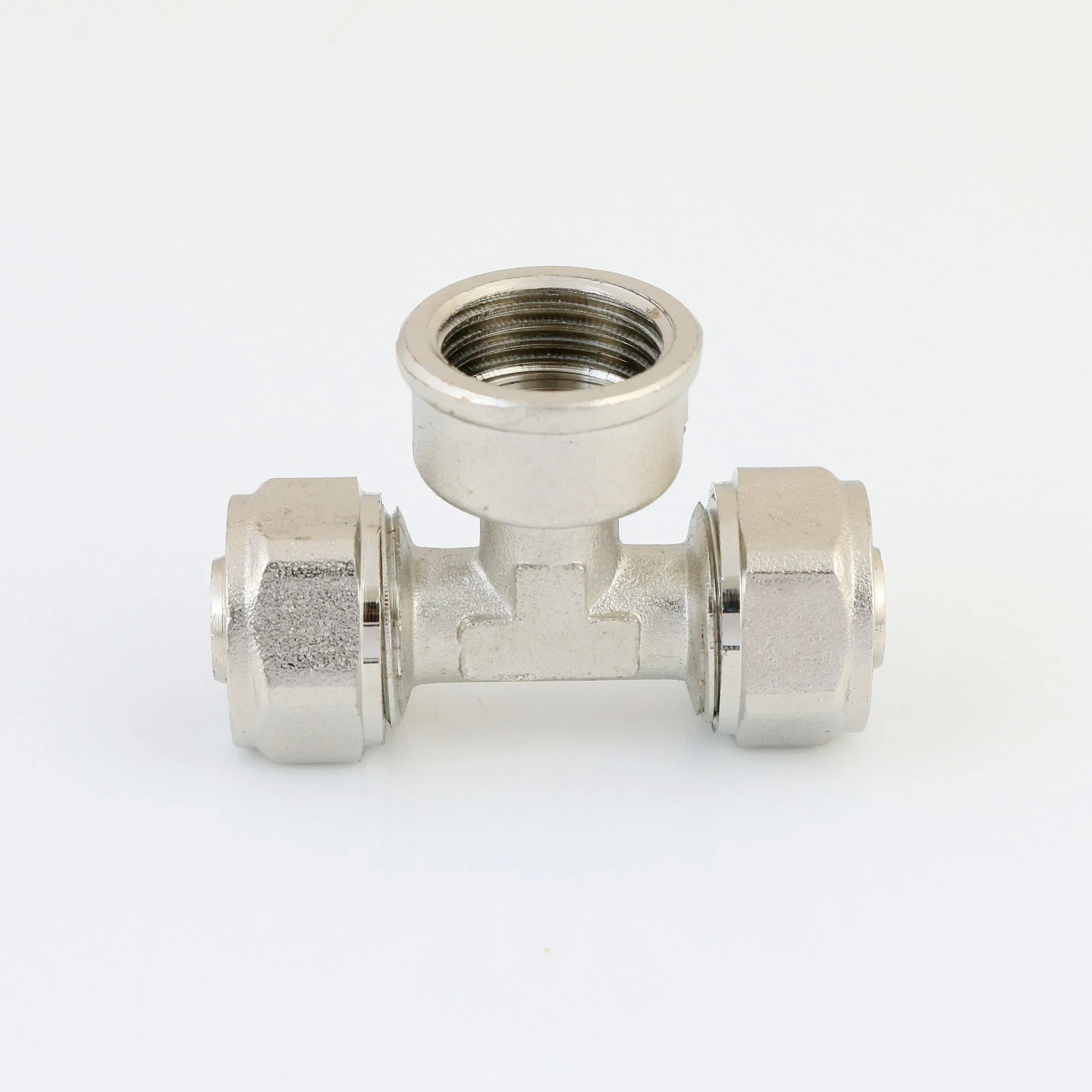 Straight Nickel Plated Male Tube Coupling Connector Brass Compression Fitting for Pex-Al-Pex Pipes