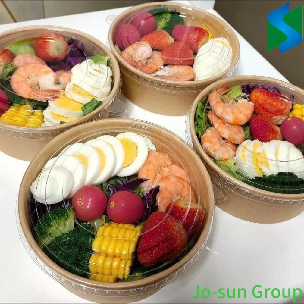 Factory Price Kraft Paper Bowl for Hot/Cold Food Containers Logo Design Fruit Paper Bowl for Picnic