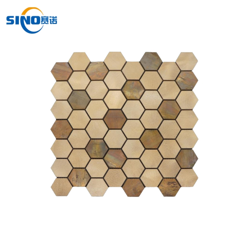 Металлическая мозаика Алюминий Шестигранник для стен и пола