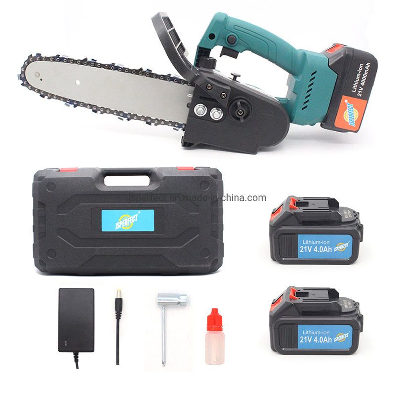Jsperfect High Quality Customized Logo Brushless Motor 21 V Max Portable Cordless Chainsaw