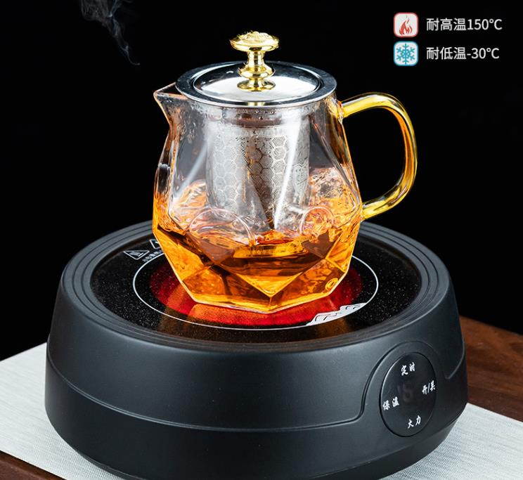 Чайник из боросиликатного стекла с ситечком