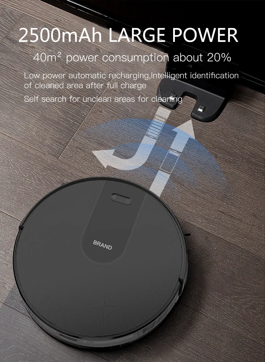 Factory Direct 600ml Dust Box Capacity Gyro Robot Vacuum Cleaner