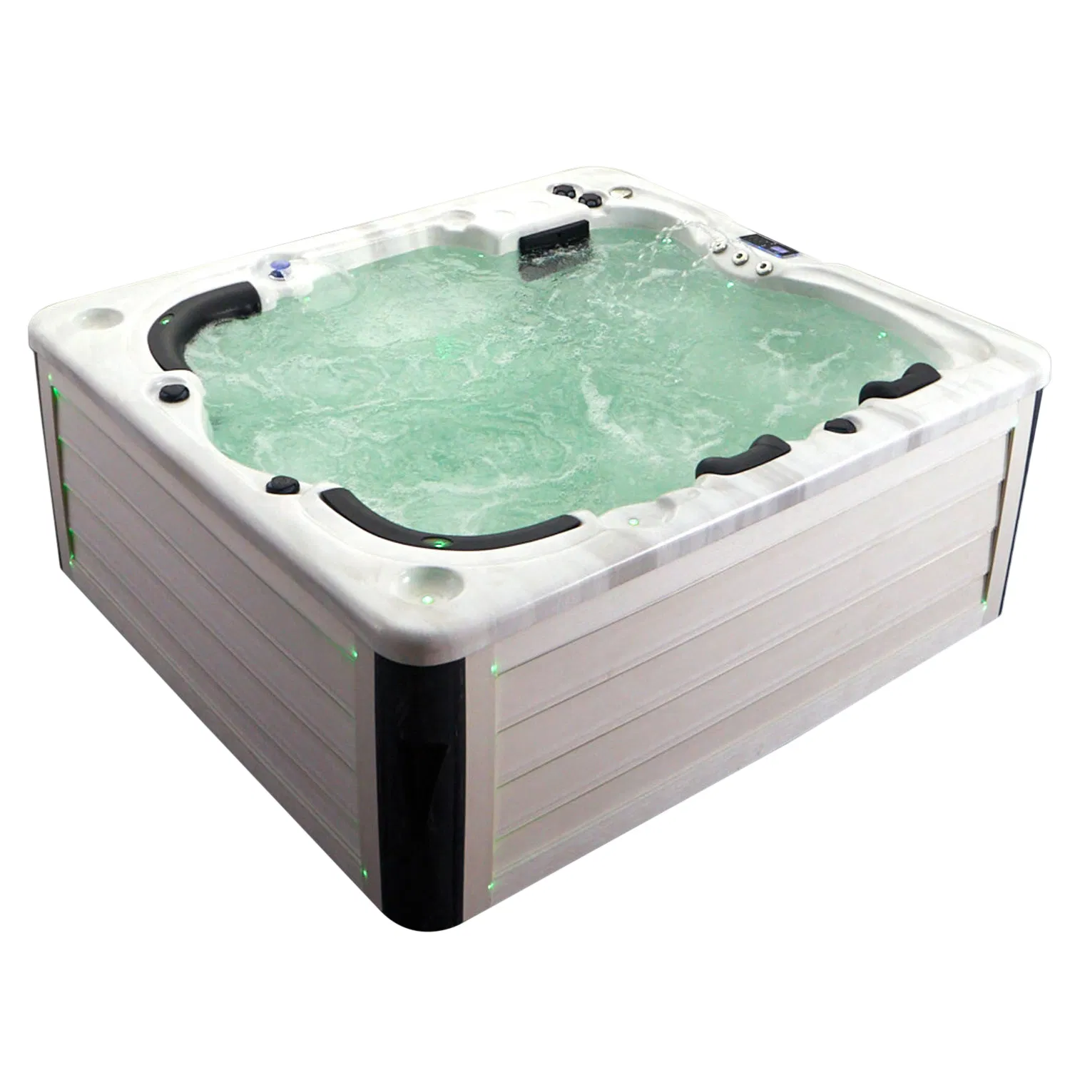 Freestanding Hotel Bathroom 4 People Acrylic Soaking Bathtub Hot Tub Outdoor Garden