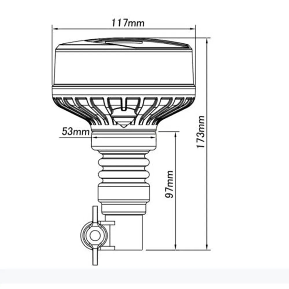 Светодиодный проблесковый маяк E-MARK 42W с магнитным креплением