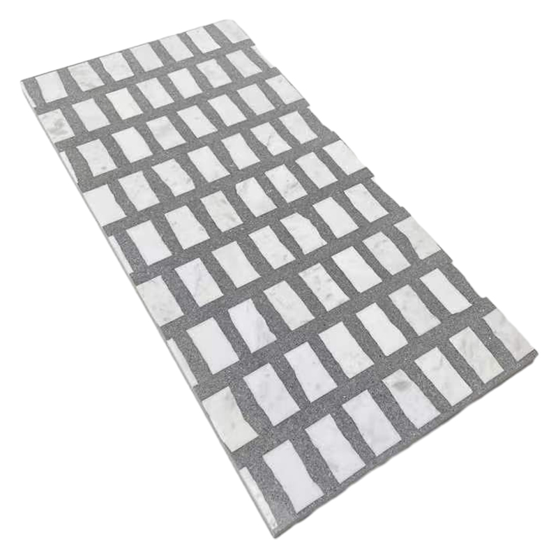 Artisan Bespoke Terrazzo Tile Customized Shape Marble Mosaic White Terrazzo Flooring