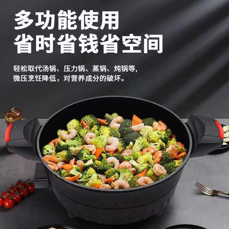 Round Big Size Electric Hot Pot Home Smokeless Non Stick Pressure Electric Cooker