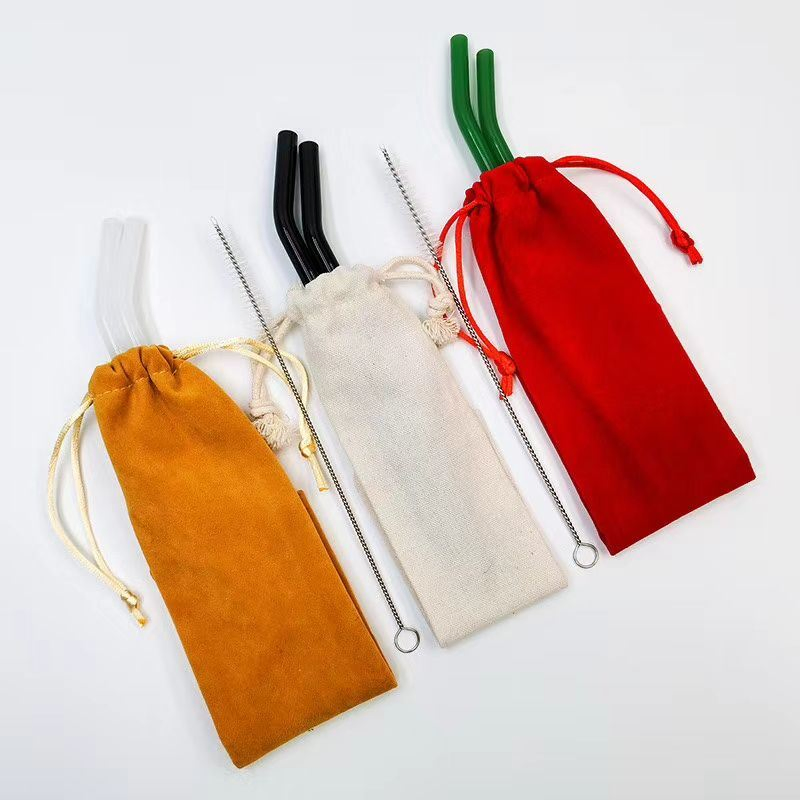 Custom High Borosilicate Colored Glass Straws for Drinking