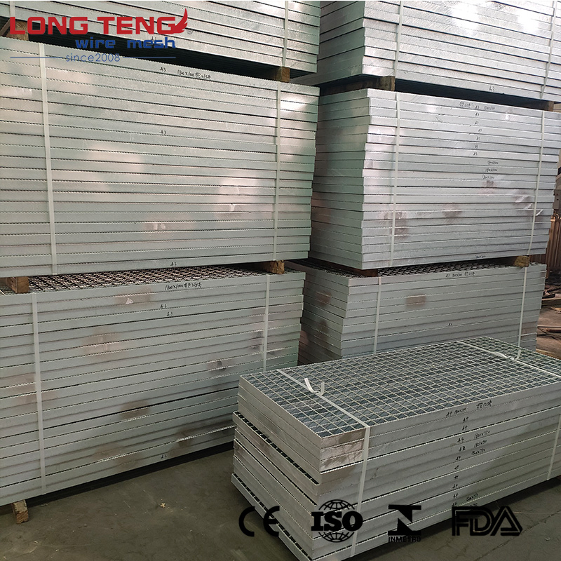 Strong Bearing Capacity Galvanized Steel Grating Floor Grating for Trench Drain Cover Plate Metal Bar Grate for Walkway