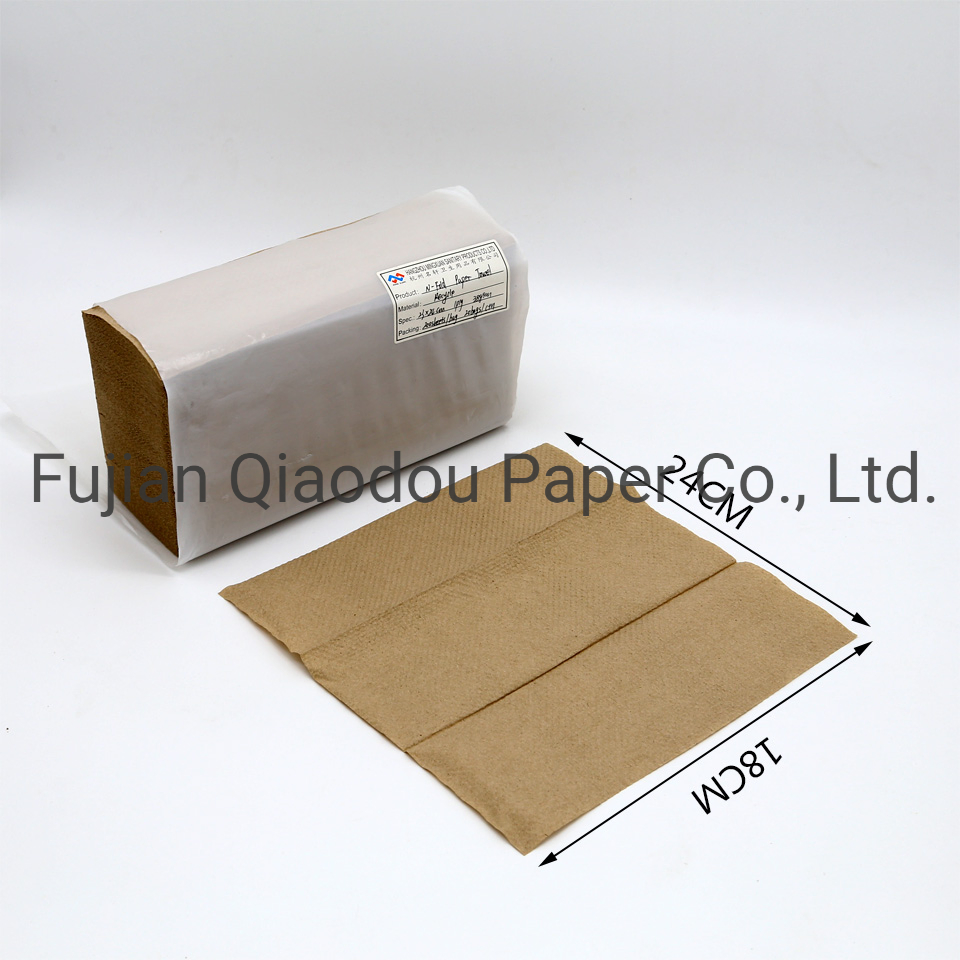 Qiaodou Soft No Bleach Natural Color N-Fold Hand Paper Towel
