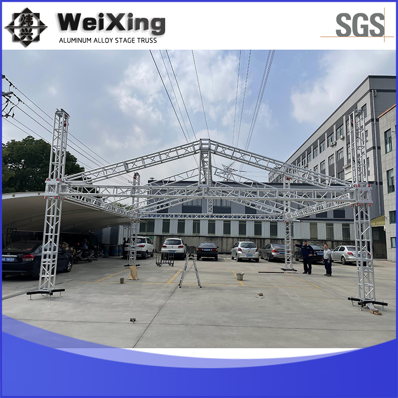 10m*10m*7m Aluminum Lighting Mobile Truss, Exhibition Truss System, Exhibition Booth Design, Truss with Roof System