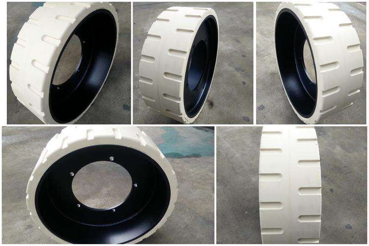 Ножничные подъемники Hot Sale 8 цельнолитых колес 15X5 для Haulotte